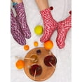 thumbnail image 5 of Deago 2 Pairs DIY Gift Socks for Women Girl Fuzzy Fluffy Socks Winter Slipper Socks Soft for Christmas With Gift Boxes Cupcake (Rose Red), 5 of 9