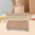 thumbnail image 6 of Unique Bargains 1 Pc Lightweight Storage Makeup Bag for Business Travel Flannel Fabric Light Brown, 6 of 6