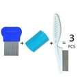 thumbnail image 4 of 3 Pack Dog Hair Flea Comb, Stainless Pin Dog Cat Grooming Tick Lice Comb, Random Color, 4 of 5