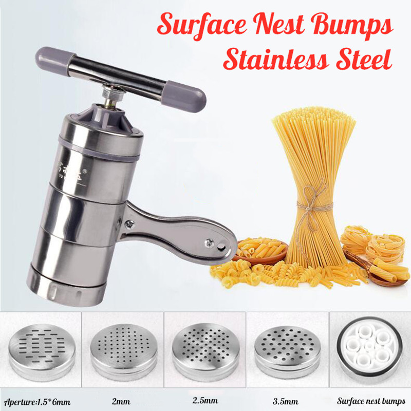 Manual Noodle Maker Stainless Steel Pasta Maker Manual Noodle Press Pasta  Machine Spaghetti Making Tools, with 1.5mm /2.2mm/3.2mm/62mm Square  Hole/Wowo Mould (5 Moulds) Walmart Canada
