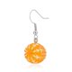 thumbnail image 4 of Resin Orange Earrings Peeled Orange Fruit Earrings Asymmetrical Ear Jewelry, 4 of 5
