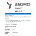 thumbnail image 2 of Front Right Lower Control Arm and Ball Joint Assembly - Compatible with 2011 - 2017 Hyundai Elantra 1.8L 4-Cylinder 2012 2013 2014 2015 2016, 2 of 2