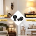 thumbnail image 7 of Uxcell 2Pcs 1.5" Tall Lamp Finials, 1/4-27 Thread Lamp Cap Knob Decoration Screw Cap Nuts with Cleaning Cloth for Table Floor Lighting Fixtures Shade Holder Decor, Black/Gold, 7 of 7