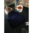 thumbnail image 5 of ‎TACYKIBD Women Winter Knitted Beanie Hat Glove Set Faux Fur Pom Slouchy Hat and Full Finger Knitted Gloves, 5 of 7