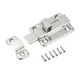 thumbnail image 4 of Uxcell 2" Sliding Latch Lock Stainless Steel Brushed Silver Tone 1pcs, 4 of 4