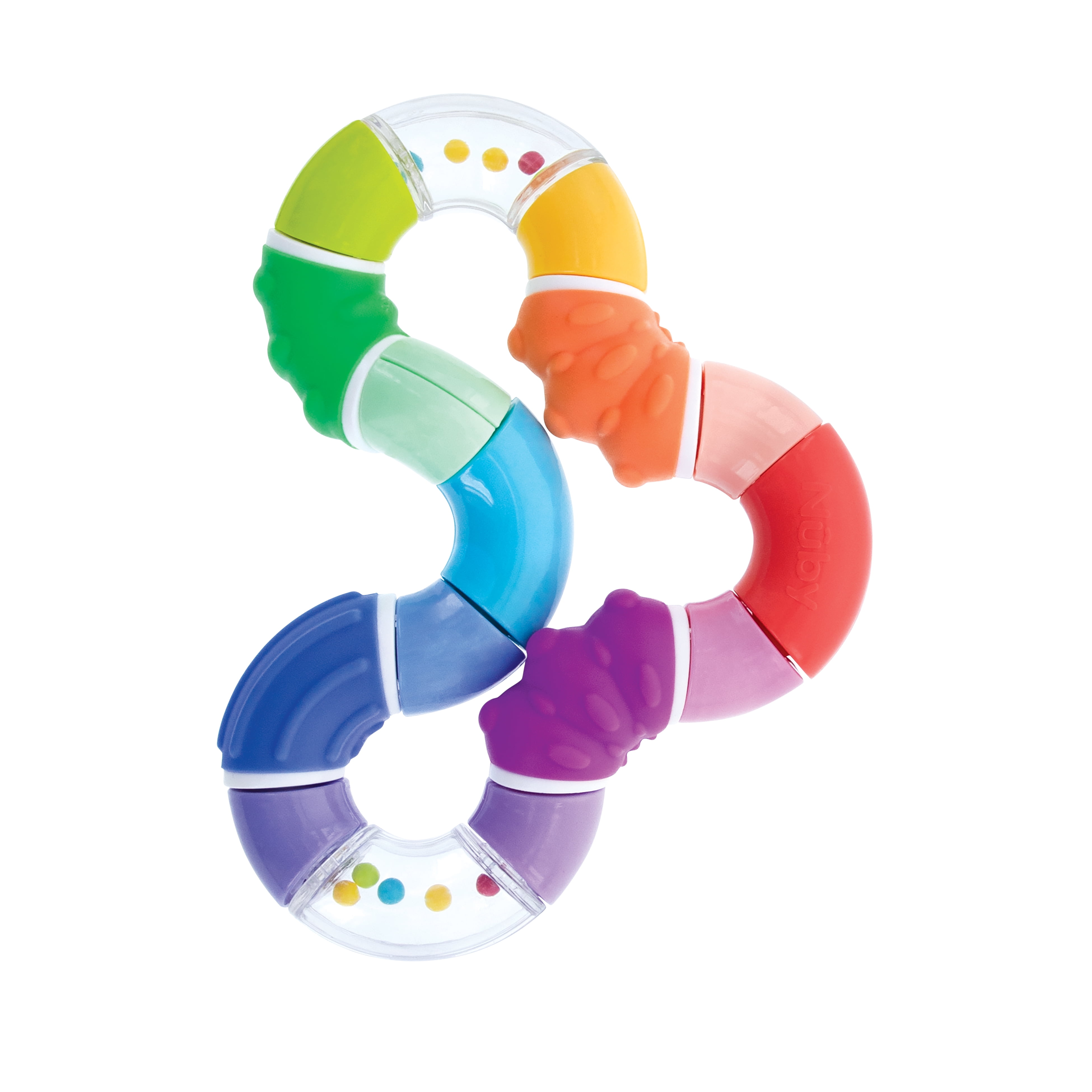 Nuby Twista Teether Toy for Babies and Infants, Multicolor Design