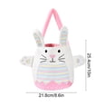 thumbnail image 3 of ToyKingdee Cute Plush Bunny Easter Basket with Handle - Festive Tote for Eggs, Gifts, and Holiday Celebrations, 3 of 6