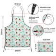thumbnail image 3 of Green Cow Coffee Pattern Apron-Garden Aprons for Women with Pockets-Cotton Linen Waterproof Kitchen Cooking Gardening Aprons Adjustable for Kitchen,Cooking,BBQ and Salon 33x27 Inch, 3 of 7