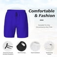 thumbnail image 4 of Kdxio Darkblue Print Men'S Swim Trunks With Compression Liner 7 Inch Inseam Quick Dry Swim Shorts, 4 of 7
