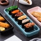 thumbnail image 4 of EeaseMX Plato largo de sushi para restaurante, de cerámica, para servir comida, color negro, 4 of 7