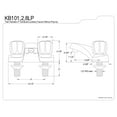 thumbnail image 3 of Kingston Brass KB101LP 4 in. Centerset Bathroom Faucet, Polished Chrome, 3 of 3
