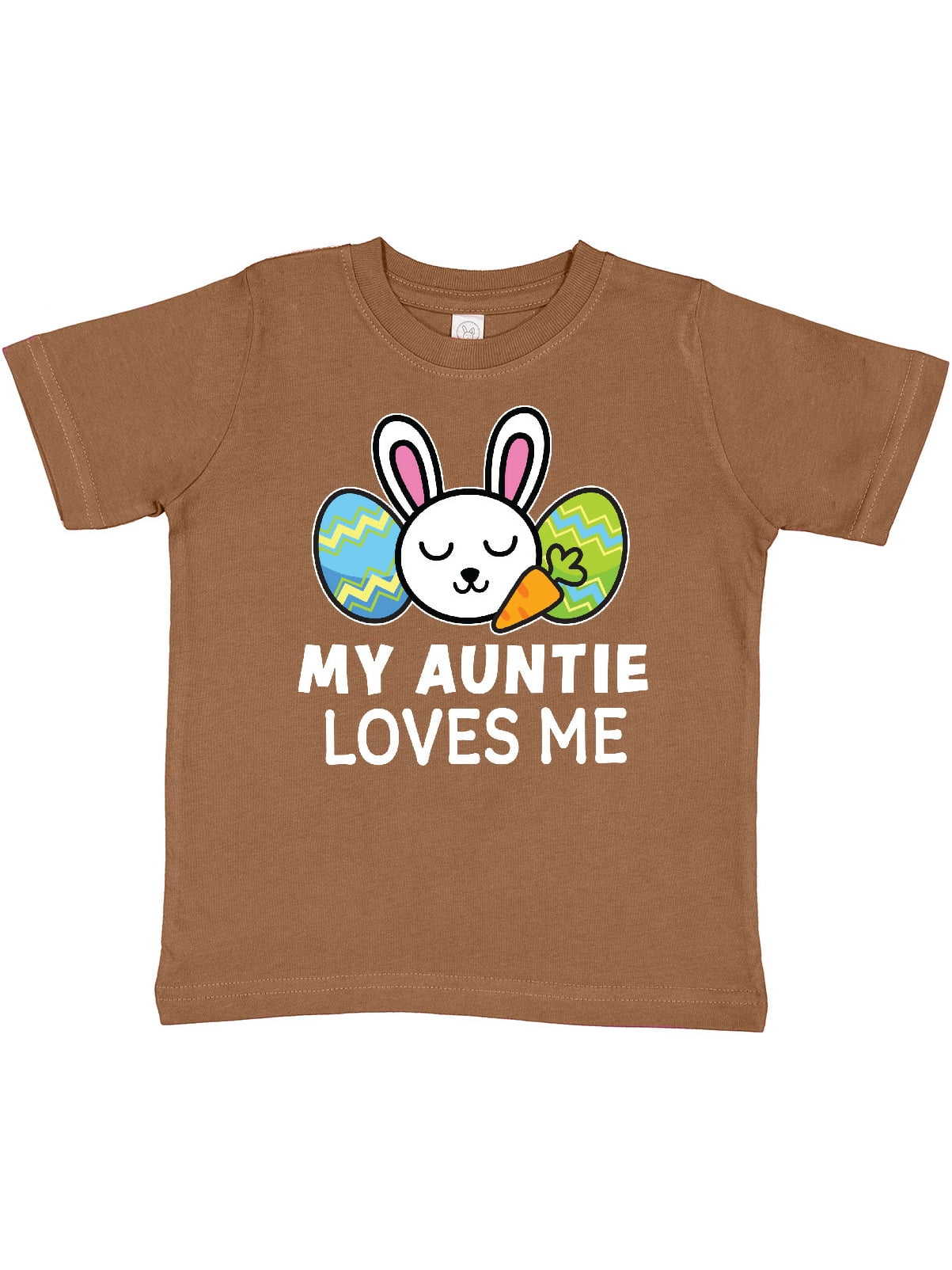 inktastic My Aunty Loves Me with Bunny and Easter Eggs Baby T-Shirt 