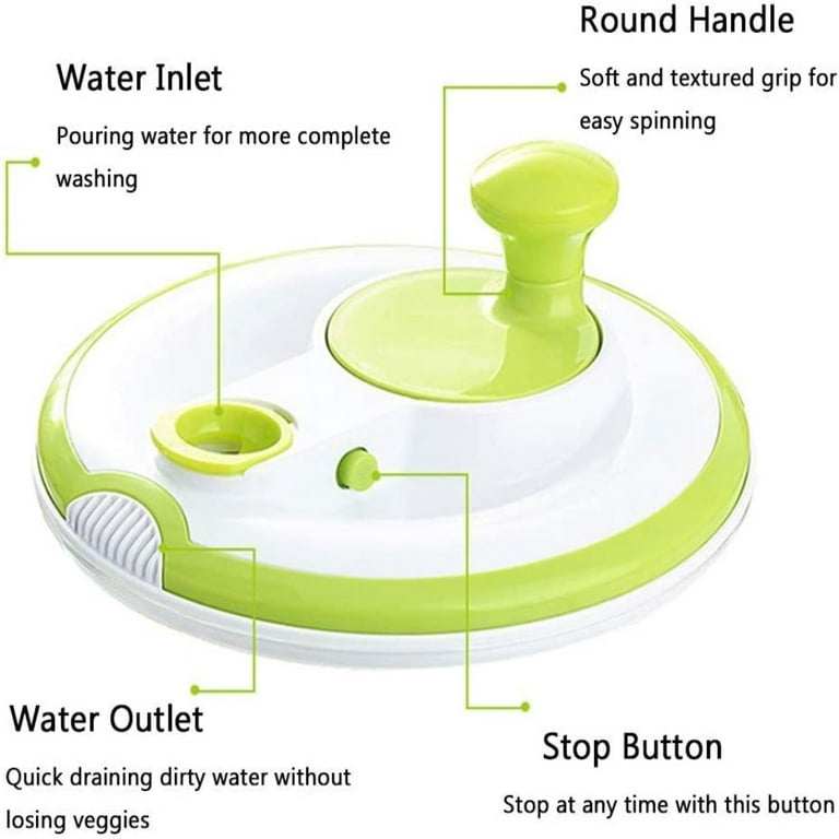 Food Processor Large Salad Spinner Keeper 4L Lettuce Vegetable Washer Dryer  with Plastic Bowl and Colander - China Salad Spinner and Neatness Large Salad  Spinner price