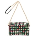 thumbnail image 2 of FORMRS Women Crossbody Purse with Chain Strap Vegan Leather Shoulder Handbag, Green Block Pattern, 2 of 7