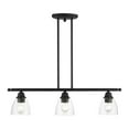 thumbnail image 3 of Beaumont Lane Transitional 3-Light Metal Linear Chandelier in Black, 3 of 12
