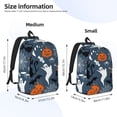 thumbnail image 2 of Vsdgher Halloween Print Canvas Backpack Travel Rucksack Unisex Knapsack 15.7/17.7Inch Laptop Backpack for Work,College-Medium, 2 of 5