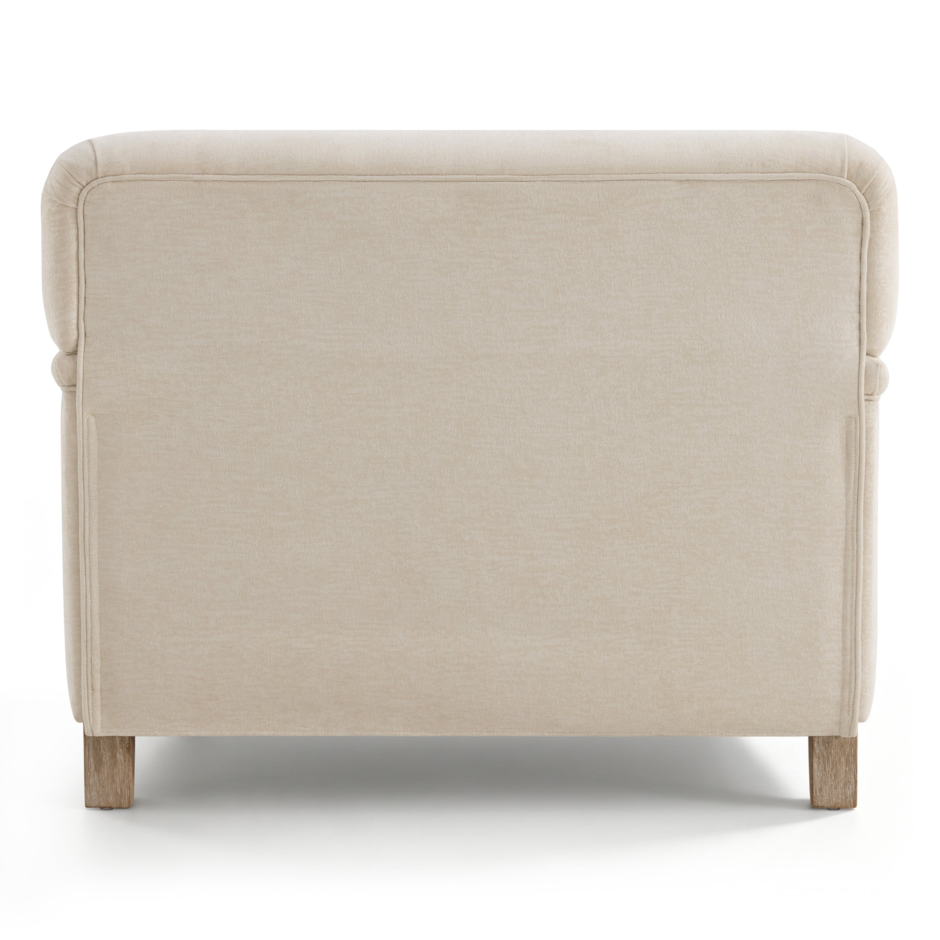 GARITIN Oversized Accent Chair 40.5 Inch, Modern Upholstered Armchair with Lumbar Pillow and Turned Wood Legs for Living Room, Beige