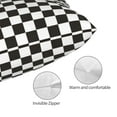 thumbnail image 3 of Fotbe Black and White Checkerboard Funda de Almohada Decorativa Estilo Occidental, Lujo en Algodón, Fundas para Almohadas King, Cojín Estampado para Decoración del Hogar-14"x20", 3 of 6