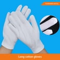 thumbnail image 3 of 24 guantes blancos de algodón, guantes de trabajo, guantes hidratantes cosméticos para manos secas, inspección de joyas y más NikouMX herramienta, 3 of 8