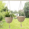 thumbnail image 7 of Rattan Hanging Planter, Handwoven 10" Macrame Plant Basket for Indoor Outdoor, Boho Wall Decor for Flowers Herbs Succulents, 7 of 7