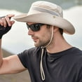 thumbnail image 6 of SikaFu Summer Sun Hat Men Women Breathable Mesh Wide Brim Bucket Hat Flat Top Hunting Fishing Hat Fisherman Cap Men Panama Hat, 6 of 6