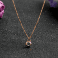 thumbnail image 4 of Collier Ras du Cou en Zircon Cubique en Forme de Cœur Collier Solitaire pour Femmes Rempli d'Or Délicat, 4 of 4