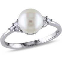 Everly Women's Cultured Pearl and Diamond 10k White Gold Ring