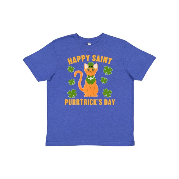 Inktastic St. Patrick's Day Happy Saint Purrtrick's Day Youth T-Shirt