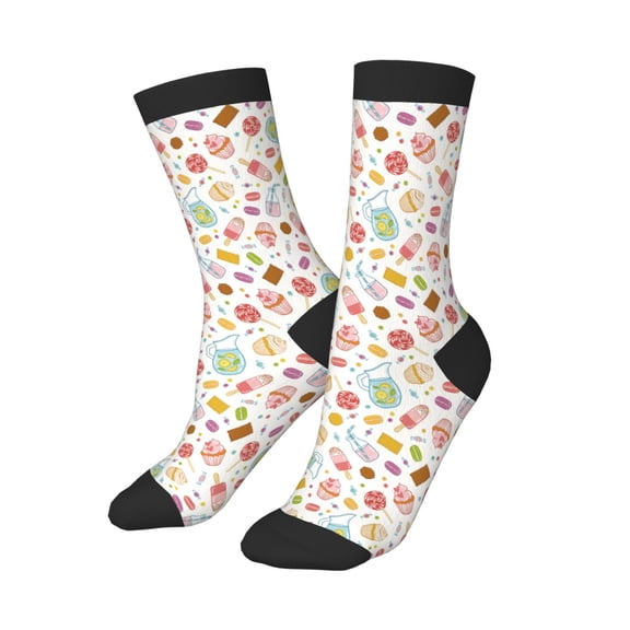 Kids Girls Boys Socks - Dessert Comfort Breathable Crew Socks for Boys Girls Kids, Soft Athletic Running Socks for Boys Socks 6-10 Years Old