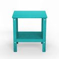 thumbnail image 3 of JUSTLET HDPE Double-Layer End Table for Living Room, Indoor & Outdoor Use, patio side table, Turquoise, 3 of 7