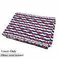 thumbnail image 5 of Crabs Floor Pillow Lounger Cover, Nautical Maritime Theme Crabs on Striped Background Illustration Print, Nap Mat Printed Fabric Case for 5 Pillows, 88" x 36", Red and Navy Blue, by Ambesonne, 5 of 5