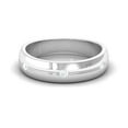 thumbnail image 4 of Real Diamond Promise Band Ring for Men, Wide Band Ring - HI-SI Quality, 925 Sterling Silver, US 6.50, 4 of 9
