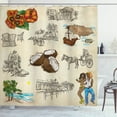 thumbnail image 1 of Ambesonne Jamaican Shower Curtain, Vintage Dancing Couple, 69"Wx84"L, Multicolor, 1 of 3