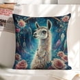thumbnail image 6 of llama roses dream catcher Linen toss pillowcase decoration pillowcase gifting preferred 18x18 inch cushion cover sofa pillowcase sofa bedroom living room car, 6 of 8