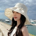 thumbnail image 6 of CoCopeaunts Women's Lace Summer Hat Breathable Floppy Sun Hat UV Protection Elegant Foldable Roll-Up Beach Hat Summer Vacation Outdoor, 6 of 8
