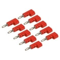 thumbnail image 1 of Banana 10Pcs/Set 4mm Solderless Banana Plug Stackable Open Screw 30V AC-60V DC Maximum 24A for Electronics Industrial Equipment, 1 of 7