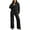 B1 Black, variant on DOKOTOO Sweatsuits for Womens 2 Piece Outfits Fleece Long Sleeve Zip up Sweatshirt Wide Leg Sweatpants Tracksuit