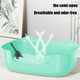 thumbnail image 6 of Kumdkd Extra Large Open Cat Litter Box - 16x11in Spill-Proof Plastic Pan, Non-Stick & Lightweight for Senior Cats/Kittens, Easy Clean Litter Tray with Scoop (Mint Green), 6 of 6
