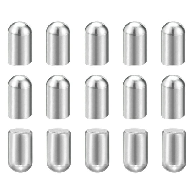 Lot de 15 Goupilles de 8mm x 15mm, Tête Ronde en Acier Inoxydable 304, Argent