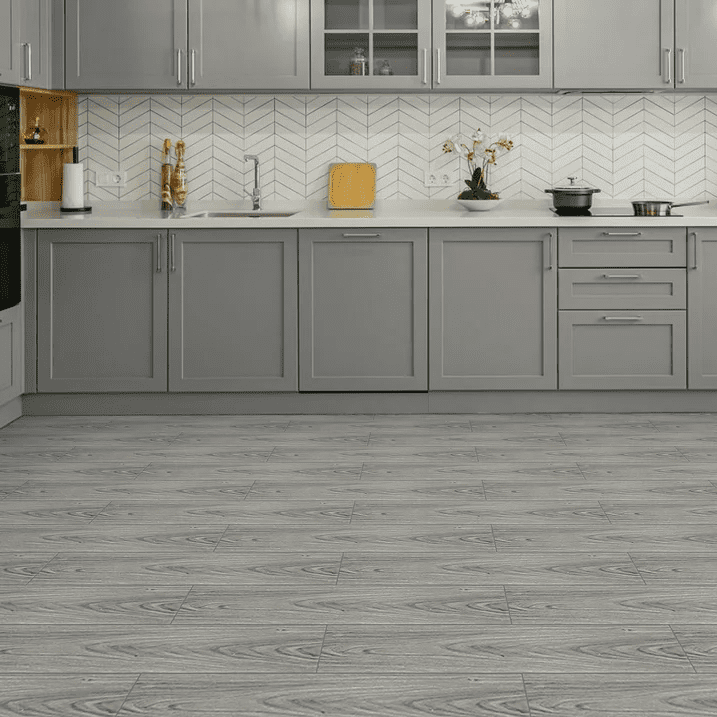 Lxcreat 20Pcs Peel and Stick Floor Tile 35-in x 6-in Gray Wood Grain Self Adhesive and Waterproof for Bathroom, Kitchen, Living Room, Bedroom