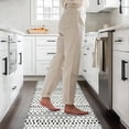 thumbnail image 3 of Anti Fatigue Kitchen Rugs,17.3" x 47" Non-Skid Waterproof Kitchen Mats for Floor Cushioned,Comfort Thick Kitchen Floor Standing Mat for Front Sink,Laundry Floor,Black and White, 3 of 6