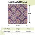 thumbnail image 2 of Multicolor Ethnic Floral Pattern Square Fitted Tablecloth with Elastic Edge,Square Table Cover,Washable Elastic Table Cover for Home Kitchen Party Decor 34"x34", 2 of 6