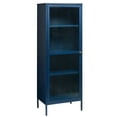 thumbnail image 4 of 1-Door Glass & Metal Display Cabinet in Blue, 4 of 5