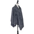 thumbnail image 2 of StylesILove Women Striped Faux Fur Soft Poncho Cape Ultra Warm Warp for Autumn Winter Season (Grey), 2 of 8