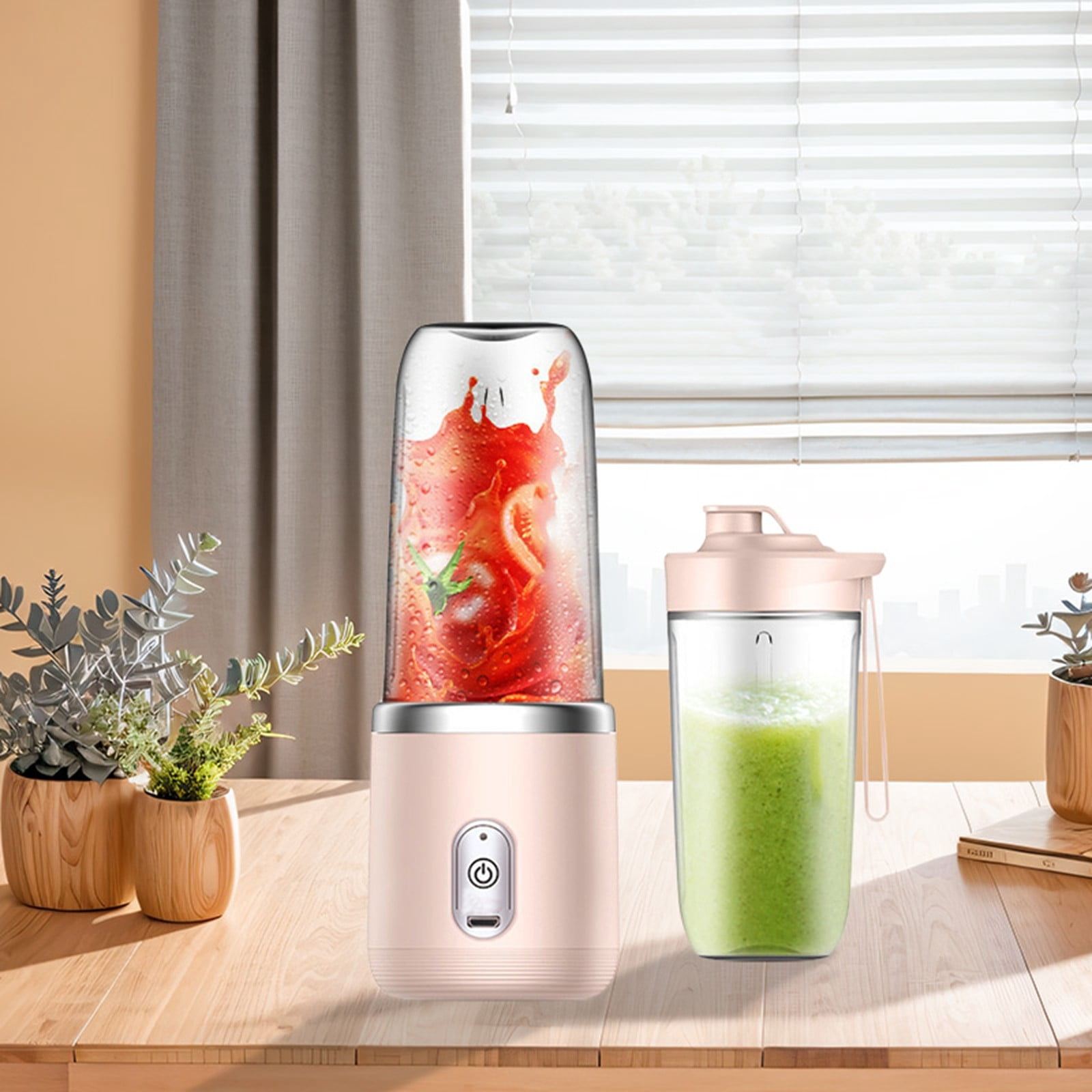 Portable Juicer Cup for Fresh Homemade Juice Extraction Ideal Nutrient Rich Beverages Easy Clean Use Home Kitchen Travel Modern Design