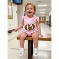 thumbnail image 6 of RUINIXCW Newborn Baby Girl Football Outfit Gingham Plaid Bubble Romper Overalls Infant Baby Girl Clothes Casual Rugby Embroidery Bows Sleeveless Bodysuit Jumpsuit, 6 of 9