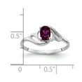 thumbnail image 2 of Real 14kt White Gold 6x4mm Oval Rhodolite Garnet Ring Size: 6; for Adults and Teens; for Women and Men, 2 of 2