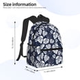 thumbnail image 2 of Fotbe White Leaves Mochila Ligera Casual para Laptop para Hombres y Mujeres, Mochila Impermeable de Uso Diario, Mochila para Universidad, 2 of 6