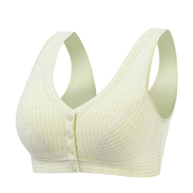 FhsagQ Bra Womens Bras Plus Size Push up Bra Women's Solid Color Spring and Summer Chest Open Button Vest Style Large Size Middle and Elderly Bra Womens Bras Crotchless Underwear Green 85B