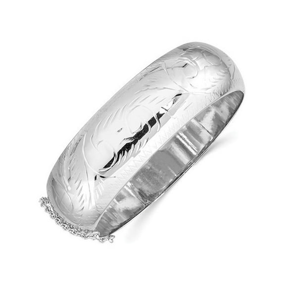 Hinged Bangle in Sterling Silver (20.0mm)